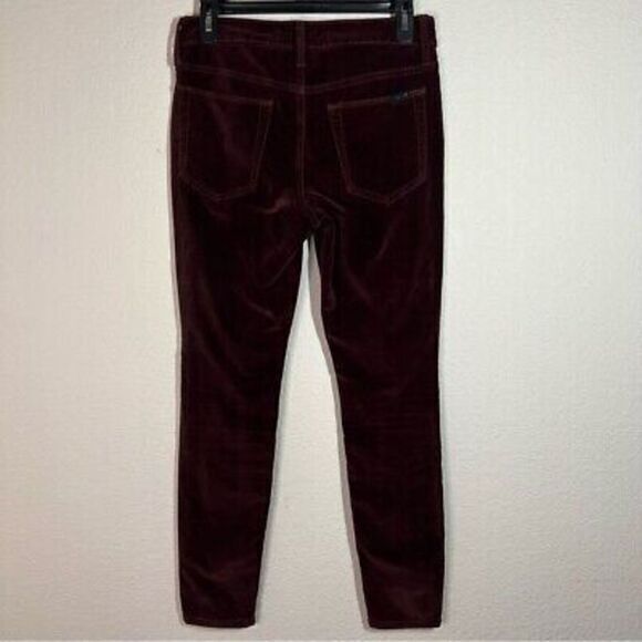 Joe's Womens The‎ Icon Mid Rise Skinny Jeans Size 26 Maroon Velour Velvet - Picture 5 of 7